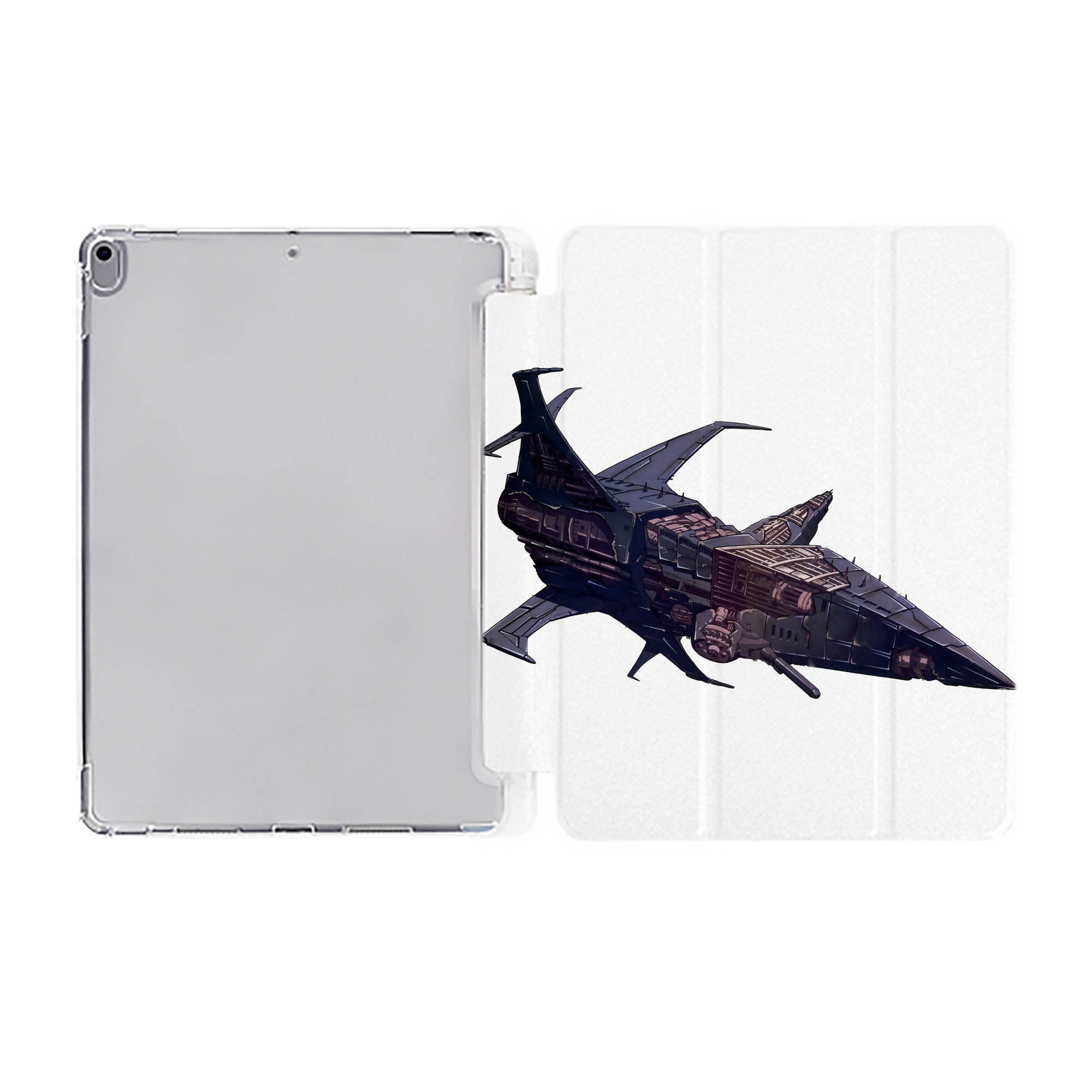 （画像用）  IPad ケース ペン収納付き 三つ折りスタンド PUレザー×シリコン 対応機種9.5/10.5/10.9インチ